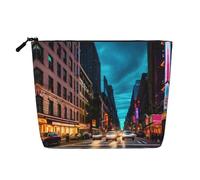 Streets of New York City - Trousse de maquillage en chanvre - Avec fermeture éclair - Accessoires pour femme - Noir - Taille unique, Noir/blanc, One Size