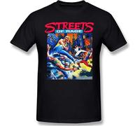 Streets of Rage Cover Art Tank Top Men's Basic Short Sleeve T-Shirt Black Manches Courtes(Large)