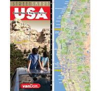 StreetSmart (R) USA Interstate Road Map by VanDam: Eco plastic coated, planning & travel map of the USA w/all federal, state hwys, attractions & Top 40 Drives (English and Spanish Edition)