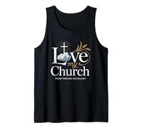 Streetwear chrétien I Love My Church Cross Débardeur