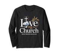 Streetwear chrétien I Love My Church Cross Manche Longue