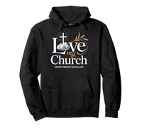 Streetwear chrétien I Love My Church Cross Sweat à Capuche