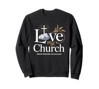 Streetwear chrétien I Love My Church Cross Sweatshirt