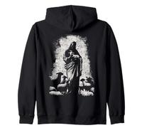 Streetwear Vintage chrétien rétro en Forme de Mouton Jesus Shepherd Sweat à Capuche
