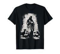 Streetwear Vintage chrétien rétro en Forme de Mouton Jesus Shepherd T-Shirt