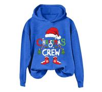 Streetwear Y2k Sweatshirts Women's Christmas Printed Fashion Casual Solid Color Loose Long Sleeved Letter Print Hoodie