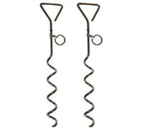 Streetwize Lot de 2 piquets d'attache de Voyage très résistants pour Chiens Forme en Tire-Bouchon