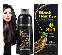 Strehenmo Shampoo Con Tinte Natural 3 En 1, Hair Dye Shampoo (Black)