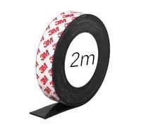 Strehknewen Aimant autocollant, bande magnetique adhesive avec un fort pouvoir adhésif, extra épaisse et plus large, facile à couper pour des applications polyvalentes (3 cm*2 mm*2 m)