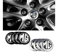 STREHN Voiture Cache-moyeux Enjoliveurs pour MG TF ZR ZS ES HS EZS 3 GS 56mm Pneus Et Jantes Badge Autocollants Accessoires Hub Centre Caps Cover Sticker,Blackstyle