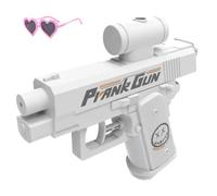 Streich Pistolet à eau à deux voies avec lunettes - Portable - Mini seringue réutilisable pour des farces amusantes et un plaisir en plein air