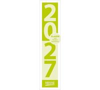 Streifenplaner Compact Grün 2027: Wandplaner und Bürokalender als praktische Monatsübersicht I Streifenkalender schmal: 11,8 x 50 cm
