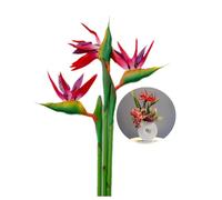 Strelitzia Lot de 3 grands oiseaux de paradis 73,7 cm fleurs permanentes imitant les plantes tropicales imitation plantes tropicales en caoutchouc souple PU, plantes artificielles pour la maison et le