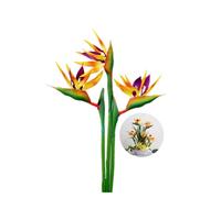 Strelitzia Lot de 3 grands oiseaux de paradis 73,7 cm fleurs permanentes imitation plantes artificielles tropicales en caoutchouc souple PU, pour la maison, le