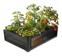 STREND PRO Jardinière surélevée en métal 120 x 90 x 30 cm - Petit plate-bande surélevée pour jardin en tôle - En acier galvanisé pour légumes, herbes et tomates - Jardinière en acier