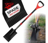 STREND PRO Premium RedShark bêche à Lame Droite | Manche en Fibre de Verre | Poignée en D | 1150 mm | Acier au Carbone