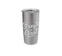 Strenght In Christ Gobelet isotherme en acier inoxydable double paroi
