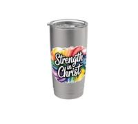 Strenght In Christ Gobelet isotherme en acier inoxydable double paroi