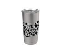 Strenght In Christ Gobelet isotherme en acier inoxydable double paroi