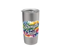 Strenght In Christ Gobelet isotherme en acier inoxydable double paroi