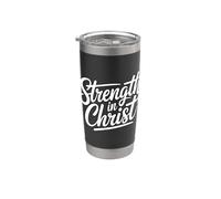 Strenght In Christ Gobelet isotherme en acier inoxydable double paroi