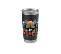Strenght In Christ Gobelet isotherme en acier inoxydable double paroi