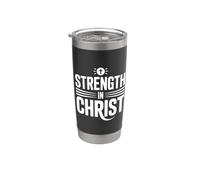 Strenght In Christ Gobelet isotherme en acier inoxydable double paroi