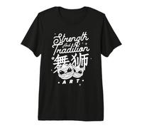 Strength and Tradition in Lion Dance Art T-Shirt Haut de Gamme