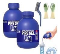 Strength Drain Cleaner Powerful Pipe, Pro Hair Drain Clog Remover & Cleaner, Powerful Hair, Grease and Soap Dissolver, Pipe Dredging Agent,for Bathroom, Kitchen and Toilet, 300ml (2pcs)