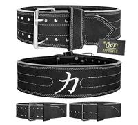 Strength Shop Ceinture de force musculation 13 mm avec boucle, Certifié IPF, ceinture musculation homme et femme, robuste et durable, stabilise le tronc et la colonne pendant l'entraînement