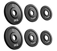 Strength Shop disque musculation 50mm (1,25 kg à 25 kg), disque de musculation en Fonte avec Bord de Préhension, Robustes disque de poids musculation, Idéal pour Barre Olympique, Courbée, etc.