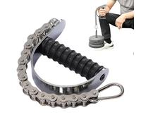 Strength Training Belt - Arm Wrestling Strap for Exercise | Iron Nylon TPE Coated Ribbon, Stainless Steel Chain, Adjustable Gripper Attachment, Gym Workout Tool, Home Fitness Support, Barbell Use