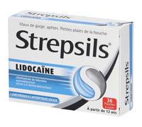 Strepsils lidocaïne 36 pastilles à sucer