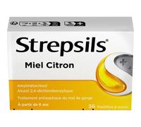 Strepsils Miel Citron Traitement Antiseptique Du Mal De Gorge 36 Pastilles À Sucer