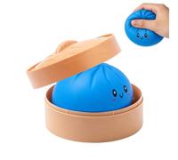 Stress Balls for Adults - Squeeze Ball Set Fors , Simulated Dumpling Soft Game with Steamer Box | Stress Toys Adult | for Family Students Adults Men Women Home Indoor Office Study Trave