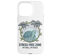 Stress Free Zone My Shell My Rules Boîte de santé mentale Tortue Coque pour iPhone 15 Pro Max