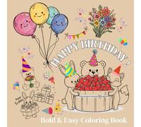 Stress Relief Coloring Book: Stress Relief: Coloring Book for Adults and Kids, Easy, Simple and Big Designs for Relaxation Featuring Animals, Flowers, Fruits and More