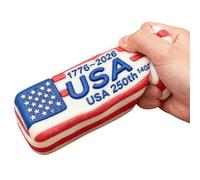 Stress Squeeze Toy, Independence Bar Shape, Party Favor Gear with Smart Style, Fun Aid for Daily Play, Grip Mate, Stress Gift for Home School Classroom Dorm College Travel Road Trip 5.91 inches