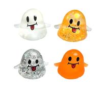 Stress Toys, 4 Pieces Ghost Decompress Sensory Toy 3.54x2.76x3.15in, Soft Fidget Squeeze Figures for Adults Teens Kids, Halloween Relaxation Props, Anxieties Reliefs, Cute Play Decorations