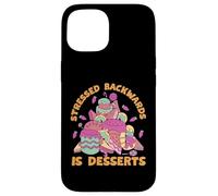 Stressed Backwards is Desserts Gâteaux Et Cupcakes Coque pour iPhone 15