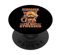 Stressed Who's Stressed I'm Not Stressed Emotion Relief PopSockets PopGrip Adhésif