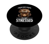 Stressed Who's Stressed I'm Not Stressed Emotion Relief - PopSockets PopGrip Adhésif