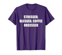 Stressée, bénie, obsédée par Le café T-Shirt, Homme, Violet, M
