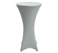 Stretch Housse pour table haute de bistrot, Ø80-85cm, argenté