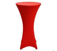 Stretch Housse pour table haute de bistrot, Ø80-85cm, rouge