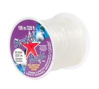 Stretch Magic Cordon élastique pour perles - Couleur claire, 0,8 mm de diamètre, 100 m - Facile à nouer, solide et extensible pour la fabrication de bijoux en perles