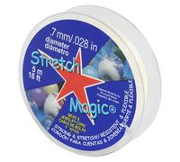 Stretch Magic Cordon élastique pour Perles - Couleur Perle, 0,7 mm de diamètre, 5 mètres (16 Pieds) - Facile à Nouer, Solide et Extensible, idéal pour la création de Bijoux en Perles