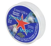 Stretch Magic Cordon élastique pour Perles - Transparent, 0,5 mm de diamètre, 10 mètres (32 Pieds) - Facile à Nouer, Solide et Extensible, idéal pour la création de Bijoux en Perles