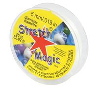 Stretch Magic Cordon élastique pour Perles - Transparent, 0,5 mm de diamètre, 25 mètres (82 Pieds) - Facile à Nouer, Solide et Extensible, idéal pour la création de Bijoux en Perles