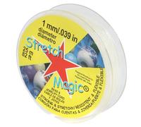 Stretch Magic Cordon élastique pour Perles - Transparent, 1 mm de diamètre, 25 mètres (82 Pieds) - Facile à Nouer, Solide et Extensible, idéal pour la création de Bijoux en Perles